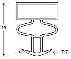 Seal profile cross section drawing