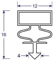 Seal profile cross section drawing