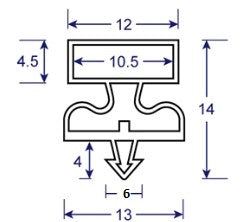 Seal profile cross section drawing