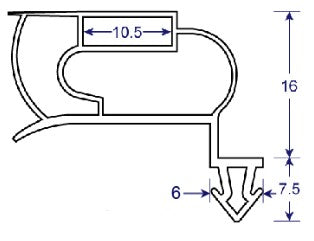 Seal profile cross section drawing