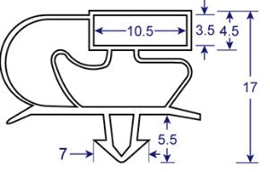 Seal profile cross section drawing