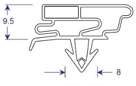 Seal profile cross section drawing