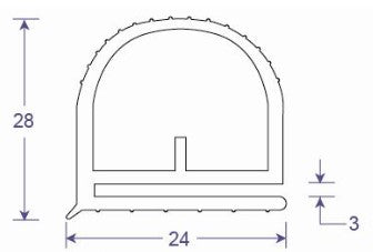 HEAVY DUTY SEAL PROFILE CROSS SECTION