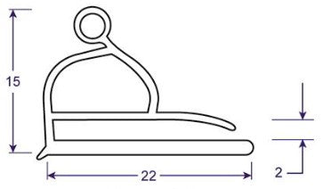 seal profile cross section for coldrooms