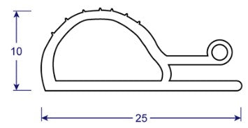 coldroom seal profile cross section "r" shape seal