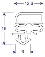 fridge seal cross section drawing