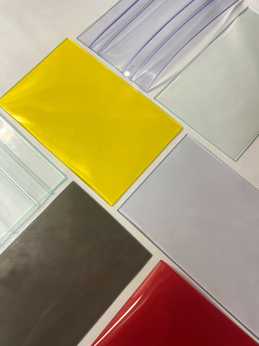 PVC strip curtain colour options 