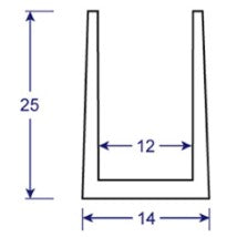 Seal profile lab gasket 2 finger drawing for coldrooms