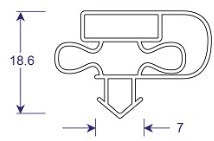 Seal profile cross section drawing