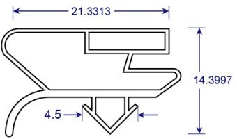 Seal profile cross section drawing