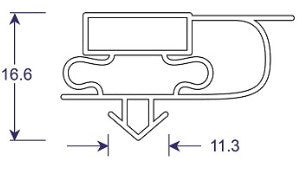 Seal profile drawing of cross section,