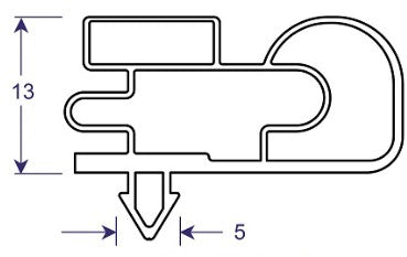 Seal profile drawing of cross section,