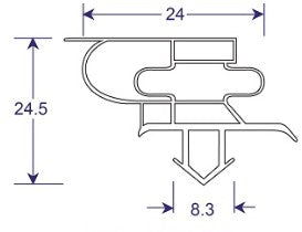 Seal profile drawing of cross section,