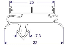 Seal profile drawing of cross section,