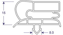 Seal profile drawing of cross section,