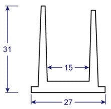 2 Finger Lab Gasket, TL1307 (per meter)